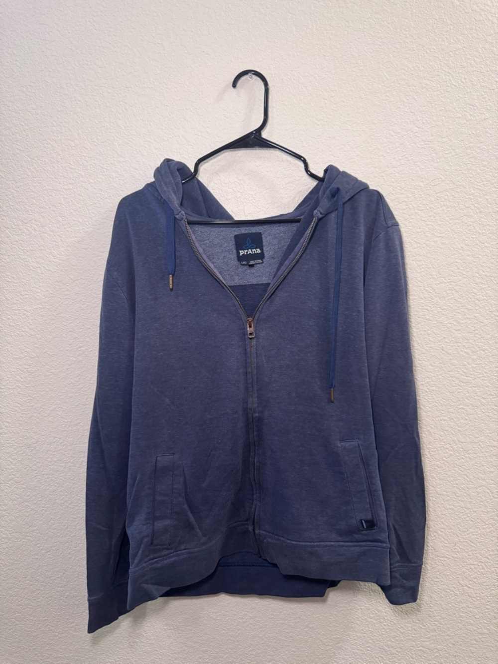 prAna Heathered Slate Full-Zip Hoodie
